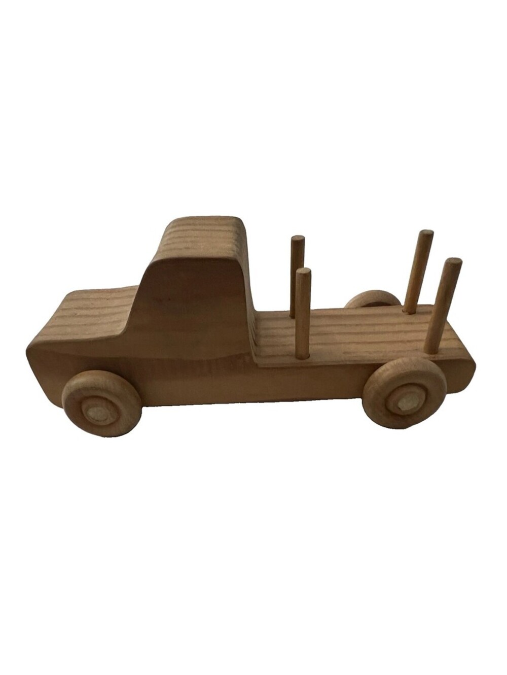 Vintage Style Wooden Toy Truck Car Handmade Peg Bed Rustic Wood Vehicle